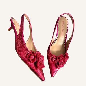 Betsey Johnson Pink Sequin Heels